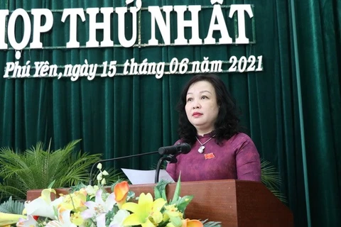 Bà Cao Thị Hòa An - Chủ tịch Hội đồng Nhân dân tỉnh Phú Yên khóa VIII. (Nguồn: TTXVN)