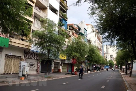 Tuyến đường Lê Thánh Tôn, quận 1, Thành phố Hồ Chí Minh. (Ảnh: Thanh Vũ/TTXVN)