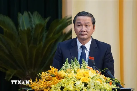 Ông Đỗ Minh Tuấn, Phó Bí thư Tỉnh ủy, Chủ tịch Ủy ban Nhân dân tỉnh Thanh Hóa nhiệm kỳ 2016-2021. (Ảnh: Hoa Mai/TTXVN)