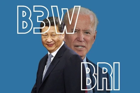 Tổng thống Mỹ Joe Biden đã đề xuất một dự án cơ sở hạ tầng trị giá 40.000 tỷ USD, được biết đến với tên gọi 'Xây dựng lại một thế giới tốt đẹp hơn' (B3W). (Nguồn: Socialjasoos.com)