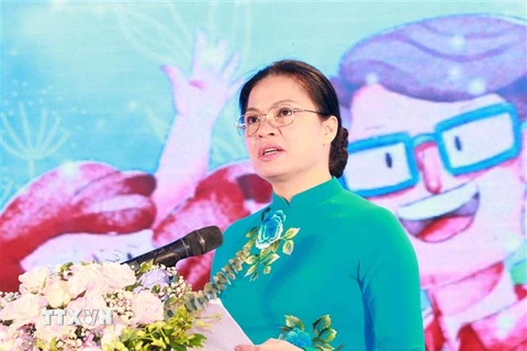 Bà Hà Thị Nga, Chủ tịch Hội Liên hiệp Phụ nữ Việt Nam. (Nguồn: TTXVN)