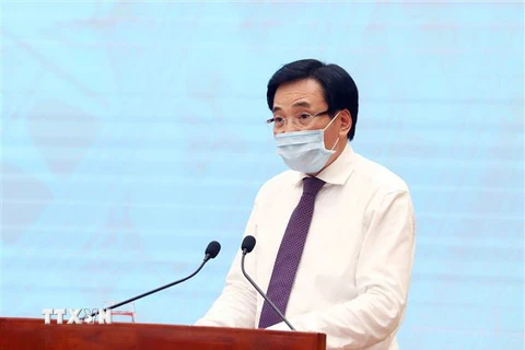 Bộ trưởng, Chủ nhiệm Văn phòng Chính phủ Trần Văn Sơn. (Ảnh: Phạm Kiên/TTXVN)