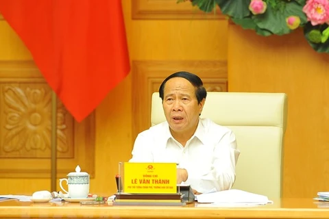 Phó Thủ tướng Lê Văn Thành làm Trưởng Ban Chỉ đạo Chương trình quốc gia về sử dụng năng lượng tiết kiệm và hiệu quả. (Ảnh: Minh Đức/TTXVN)