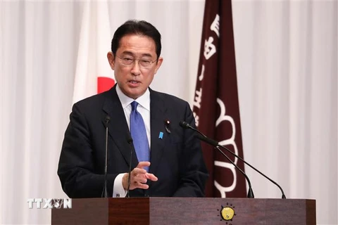 Tân Chủ tịch đảng Dân chủ Tự do (LDP) cầm quyền ở Nhật Bản, ông Fumio Kishida. (Ảnh: AFP/TTXVN)