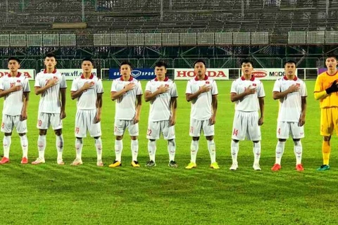 Đội hình xuất phát trong trận giao hữu đầu tiên của U23 Việt Nam trước thềm vòng loại U23 châu Á 2022. (Nguồn: VFF)