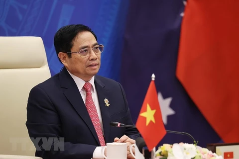Thủ tướng Phạm Minh Chính phát biểu tại Hội nghị cấp cao Đông Á lần thứ 16. (Ảnh: Dương Giang/TTXVN)
