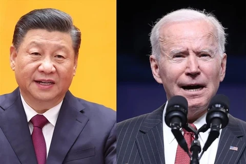 Tổng thống Mỹ Joe Biden và Chủ tịch Trung Quốc Tập Cận Bình. (Ảnh: Tân Hoa xã/Bloomberg)