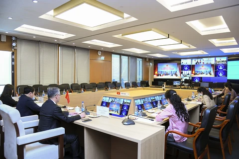 Toàn cảnh cuộc họp trực tuyến của Nhóm ASEAN+3. (Nguồn: Quochoi.vn)