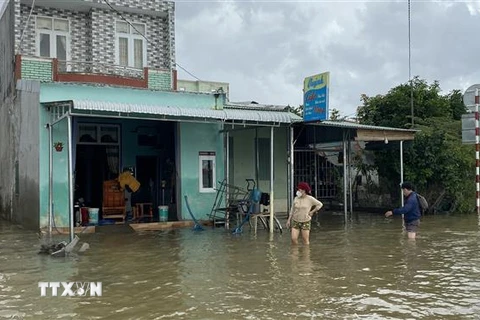 Mưa lớn gây ngập lụt ở tỉnh Bình Định của Việt Nam những ngày đầu tháng 12. (Nguồn: TTXVN)