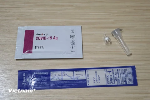 Kit test nhanh COVID-19. (Nguồn: Vietnam+)