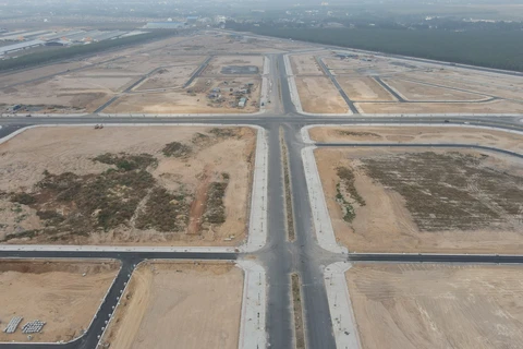 Toàn cảnh Khu tái định cư Lộc An-Bình Sơn phục vụ dự án Sân bay Long Thành. (Ảnh: Công Phong/TTXVN)