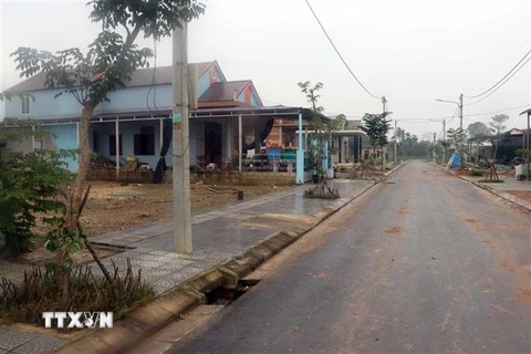 Đường bêtông tại khu tái định cư ở xã Phong Xuân, huyện Phong Điền, tỉnh Thừa Thiên-Huế. (Ảnh: Đỗ Trưởng/TTXVN)