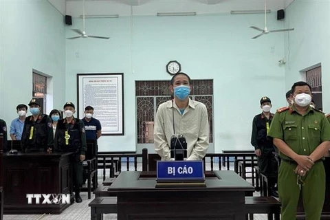 Bị cáo Mai Xuân Cường tại phiên hòa xét xử sơ thẩm. (Ảnh: Văn Hướng/TTXVN)