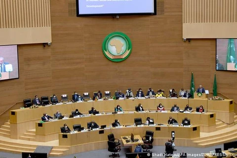Thủ tướng nước chủ nhà Ethiopia Abiy Ahmed phát biểu tại hội nghị. (Nguồn: APA Images)