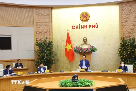 Phó Thủ tướng Thường trực Phạm Bình Minh chủ trì. (Ảnh: Văn Điệp/TTXVN)