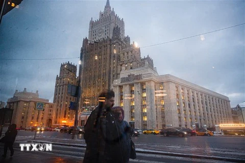Trụ sở Bộ Ngoại giao Nga tại Moskva. (Ảnh: AFP/TTXVN)