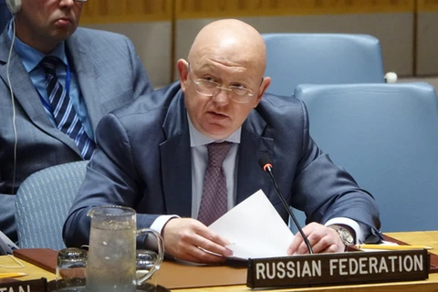 Đại sứ Vassily Nebenzia, Trưởng phái đoàn thường trực của Nga tại Liên hợp quốc. (Nguồn: english.almanar.com.lb)