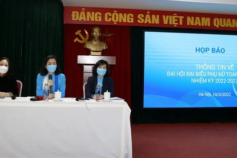 Quang cảnh buổi họp báo giới thiệu Đại hội. (Nguồn: Hội Liên hiệp Phụ nữ Việt Nam)