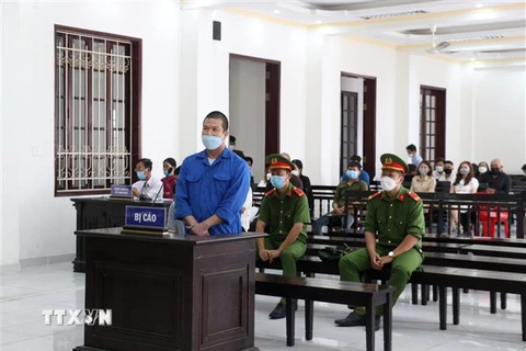 Bị cáo Phạm Văn Cung tại phiên tòa. (Ảnh: Lê Thúy Hằng/TTXVN)