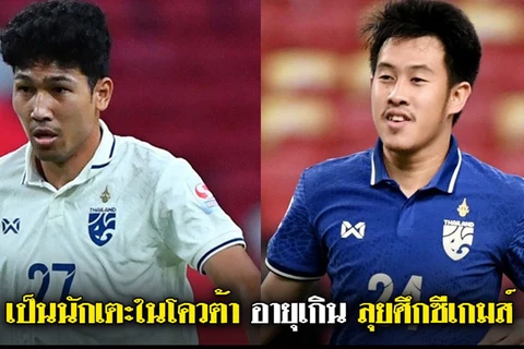 Pomphon và Worachit là hai tuyển thủ Thái Lan sẽ được bổ sung cùng thủ môn Kawin để dự SEA Games 31 với U23 Thái Lan. (Nguồn: Thethaovanhoa.vn)
