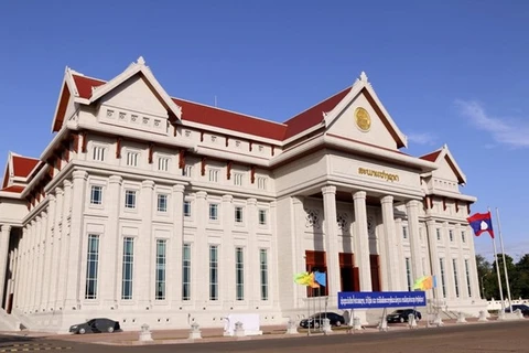 Toàn cảnh Nhà Quốc hội mới của Lào. (Ảnh: Phạm Kiên/TTXVN)