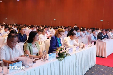 Các đại biểu tham dự Diễn đàn phát triển bền vững kinh tế biển Việt Nam năm 2022. (Ảnh: Phạm Cường/TTXVN)