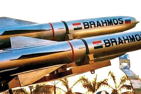 Tên lửa hành trình siêu thanh BrahMos. (Nguồn: Asianaffairs)