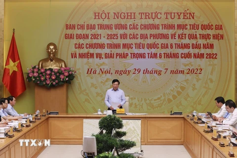 Phó Thủ tướng Thường trực Phạm Bình Minh chủ trì hội nghị. (Ảnh: TTXVN)