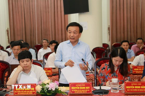 Ông Nguyễn Danh Huy phát biểu tại một buổi hội thảo. (Ảnh: Nguyễn Lành/TTXVN)