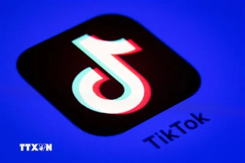 Biểu tượng ứng dụng mạng xã hội TikTok. (Ảnh: AFP/TTXVN)