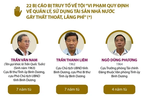 Tuyên án vụ sai phạm trong quản lý, sử dụng đất đai tại Bình Dương.