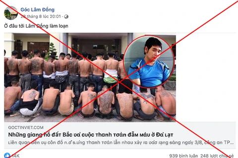 Trang Facebook “Góc Lâm Đồng”đăng tải những thông tin tình hình an ninh trật tự đã xảy ra từ hàng chục năm trước, gây hoang mang dư luận.