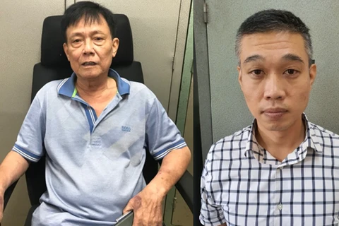 Bị cáo Phạm Văn Thắng (trái) và Nguyễn Văn Quân. (Nguồn: Bộ Công an)