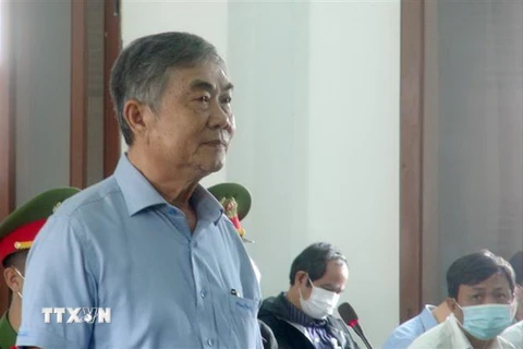 Bị cáo Nguyễn Chí Hiên tại phiên tòa xét xử sơ thẩm. (Ảnh: Xuân Triệu/TTXVN)
