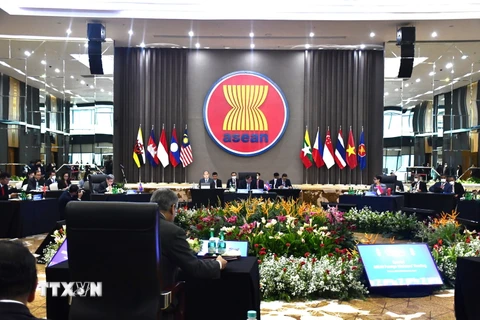 Quang cảnh Hội nghị ngoại trưởng đặc biệt ASEAN về Myanmar. (Ảnh: Hữu Chiến/TTXVN)