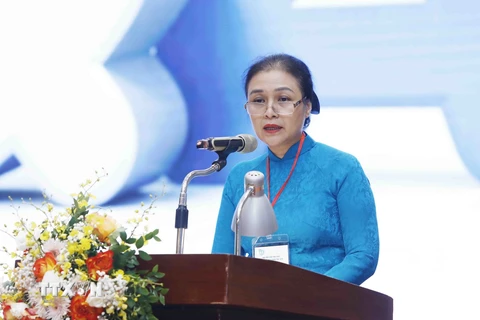 Chủ tịch Liên hiệp các tổ chức hữu nghị Việt Nam, Đại sứ Nguyễn Phương Nga. (Nguồn: TTXVN)