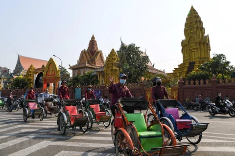 Đường phố ở thủ đô Phnom Penh, Campuchia. (Ảnh: AFP/TTXVN)