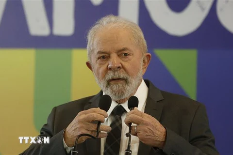 Tổng thống đắc cử của Brazil Luiz Inacio Lula da Silva. (Nguồn: AFP/TTXVN)