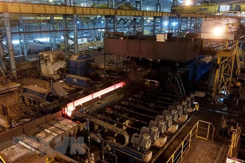 Nhà máy sản xuất thép VnSteel trong khu công nghiệp Phú Mỹ 1, thị xã Phú Mỹ, tỉnh Bà Rịa-Vũng Tàu. (Ảnh: Hồng Đạt/TTXVN)