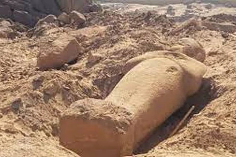 Tượng pharaoh Ramses II nặng 10 tấn. (Nguồn: The National News)