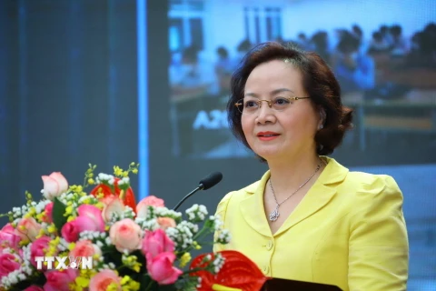 Bộ trưởng Bộ Nội vụ Phạm Thị Thanh Trà. (Ảnh: Văn Điệp/TTXVN)