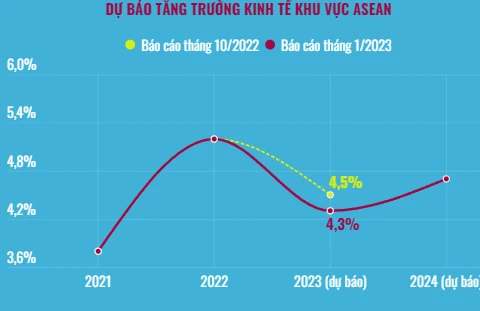 IMF hạ dự báo tăng trưởng của các nền kinh tế ASEAN.