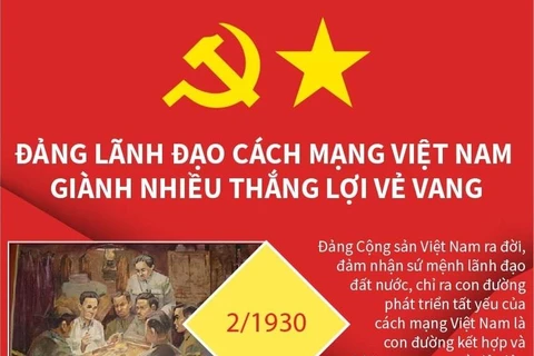 Đảng lãnh đạo cách mạng Việt Nam giành nhiều thắng lợi vẻ vang.