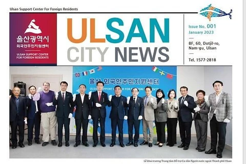 Phiên bản tiếng Việt số tháng 1 của Ulsan City News do Trung tâm thường trú người nước ngoài Ulsan xuất bản. (Nguồn: Trung tâm thường trú người nước ngoài Ulsan)