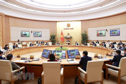 Quang cảnh Phiên họp Chính phủ thường kỳ tháng 1 năm 2023. (Ảnh: Dương Giang/TTXVN)