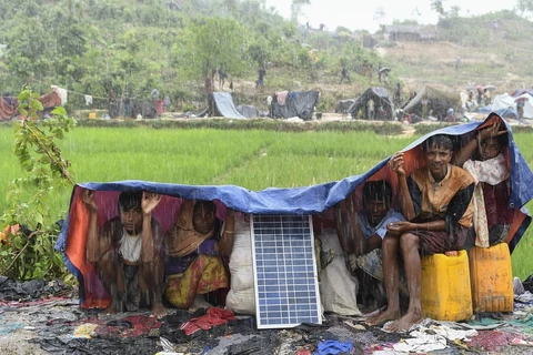 Người tị nạn Rohingya tại trại tị nạn Balukhali, Bangladesh. (Ảnh: AFP/TTXVN)