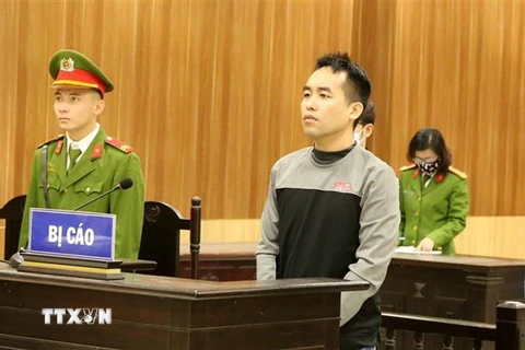 Bị cáo Nguyễn Lê Giang tại tòa. (Ảnh: Nguyễn Nam/TTXVN)
