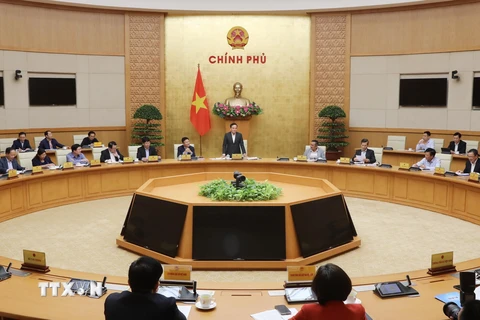 Phó Thủ tướng Trần Lưu Quang chủ trì cuộc họp. (Ảnh: Lâm Khánh/TTXVN)