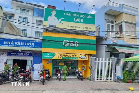 Một điểm kinh doanh của Công ty F88 trên đường 30/4, phường Hưng Lợi, quận Ninh Kiều, thành phố Cần Thơ. (Ảnh: TTXVN phát)