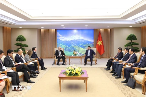 Thủ tướng Phạm Minh Chính tiếp một đoàn doanh nghiệp của Hội đồng kinh doanh Hoa Kỳ-ASEAN hồi tháng 12/2022. (Ảnh: Dương Giang/TTXVN)